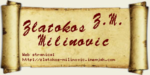 Zlatokos Milinović vizit kartica